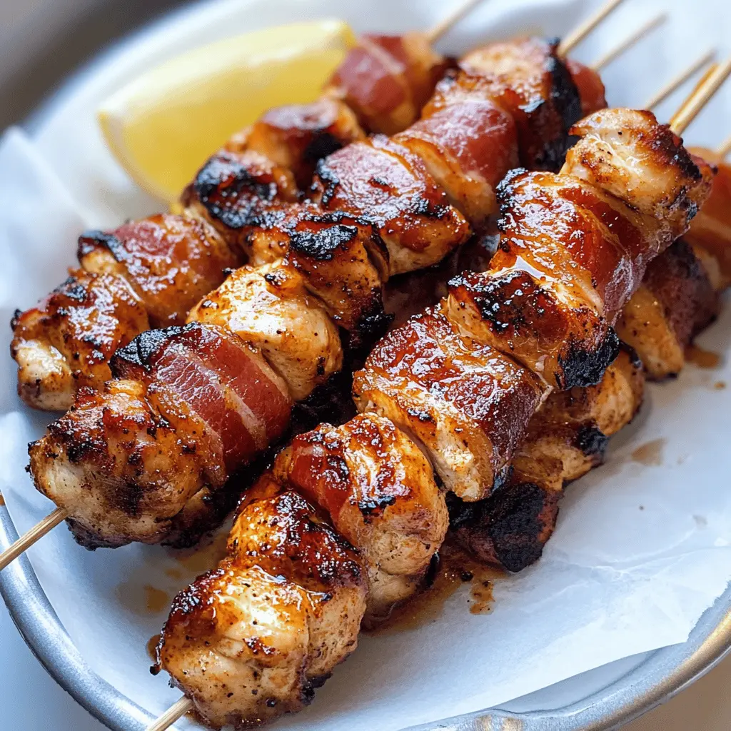 Juicy chicken meets crispy bacon in these Air Fryer Bacon Wrapped BBQ Chicken Kabobs! Perfect for a quick dinner or a weekend barbecue, these flavorful bites are easy to make and packed with taste. With just a few simple ingredients, you'll create a dish that everyone will love. Save this recipe to impress your family and friends at your next gathering!