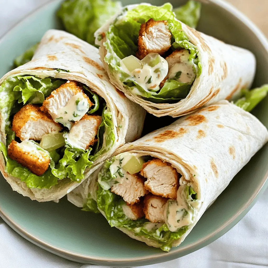 These Chicken Caesar Wraps are the perfect blend of tender grilled chicken, crisp romaine lettuce, and creamy Caesar dressing in a soft tortilla. Packed with flavor and quick to make, they're ideal for a tasty lunch or a light dinner. Don't forget to save this recipe for your next busy weeknight or picnic outing!