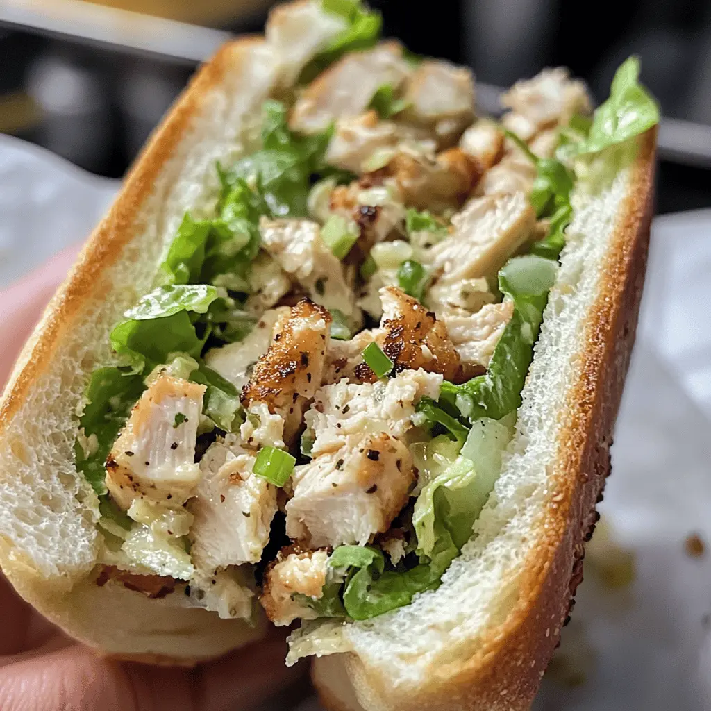 Enjoy a fresh twist on a classic favorite with these Chopped Chicken Caesar Salad Sandwiches! Packed with tender chicken, crisp romaine, and a creamy dressing, these sandwiches are perfect for lunch or a light dinner. Easy to prepare and bursting with flavor, you'll want to save this recipe for your next picnic or summer gathering!