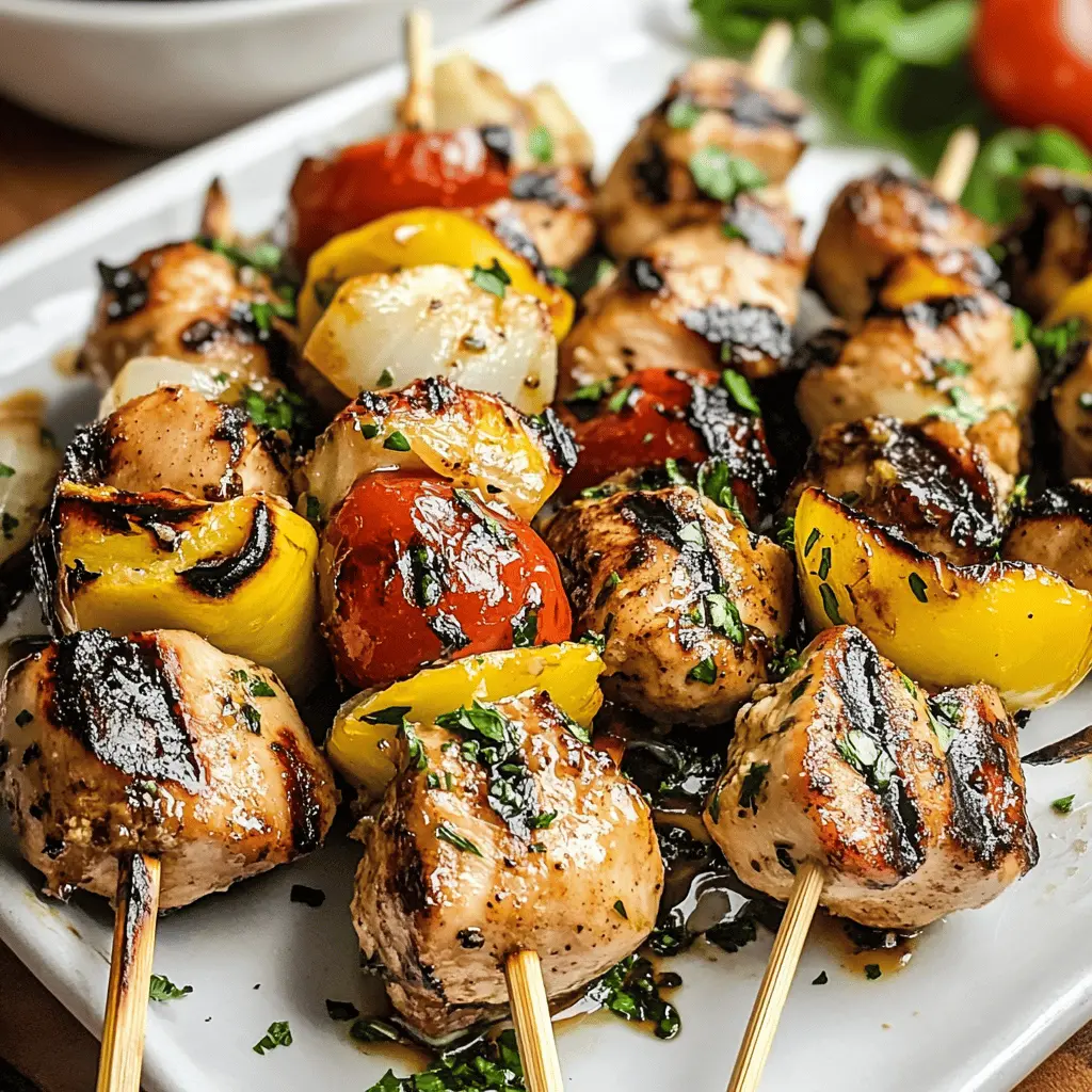 Juicy grilled garlic balsamic chicken kabobs are the perfect combination of flavor and convenience. Tender chicken pieces marinated in a rich balsamic glaze and infused with garlic, paired with colorful veggies. These kabobs are ideal for summer gatherings or quick weeknight dinners. Save this recipe for a deliciously easy meal that everyone will love!