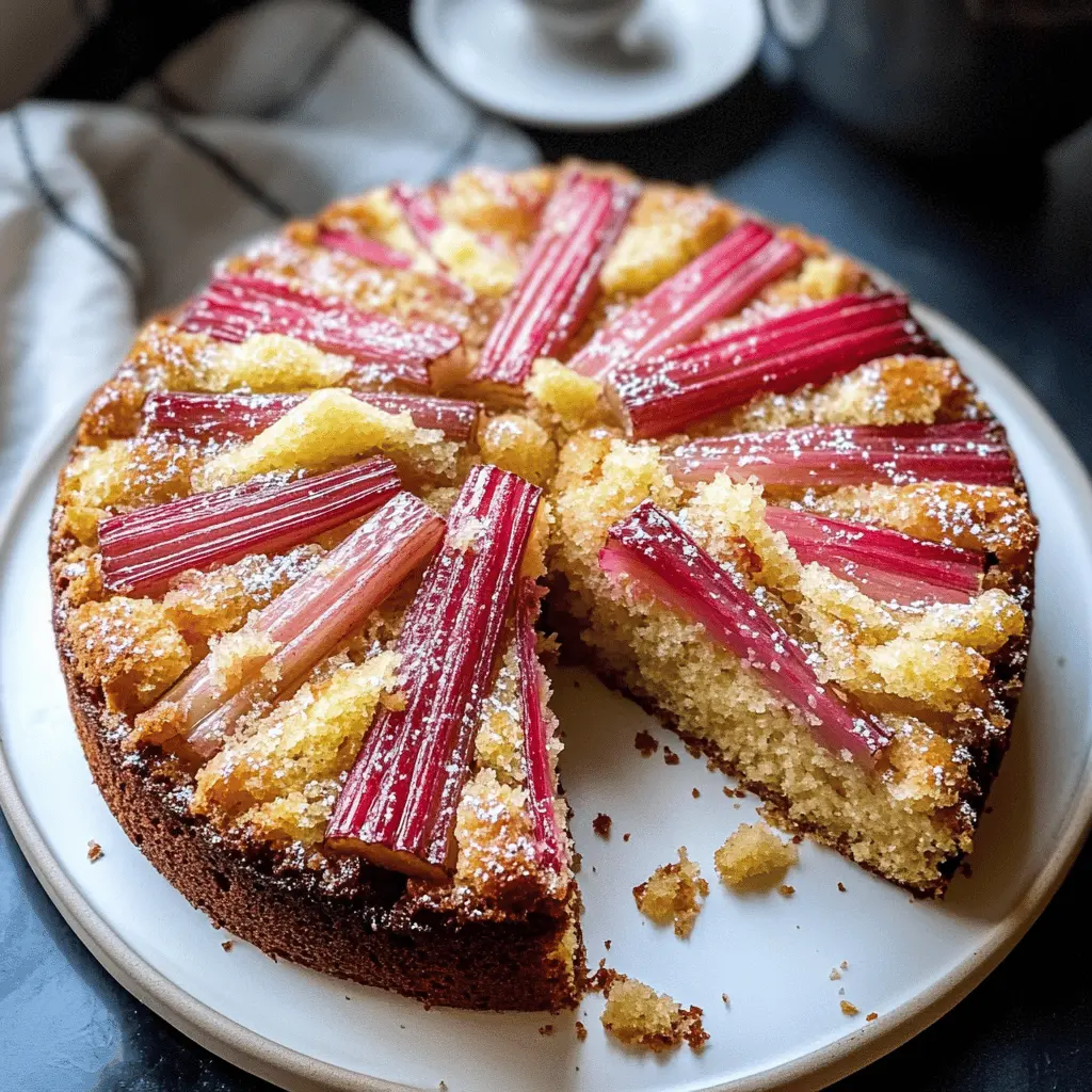 This moist rhubarb cake is a delightful balance of sweet and tart, perfect for any occasion! Bursting with fresh rhubarb flavor, it's a simple dessert that's sure to impress. Whether for a cozy family gathering or an afternoon tea, this cake will be a hit. Save this recipe to enjoy later - you won't want to miss out on this delicious treat!