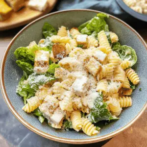 This Pasta Caesar Salad brings a fresh twist to the classic favorite! With al dente pasta, crisp romaine lettuce, tangy Caesar dressing, and topped with crunchy croutons and Parmesan, it’s a delightful dish perfect for lunch or dinner. Save this recipe for your next picnic or gathering and impress your friends with this simple yet flavorful salad!
