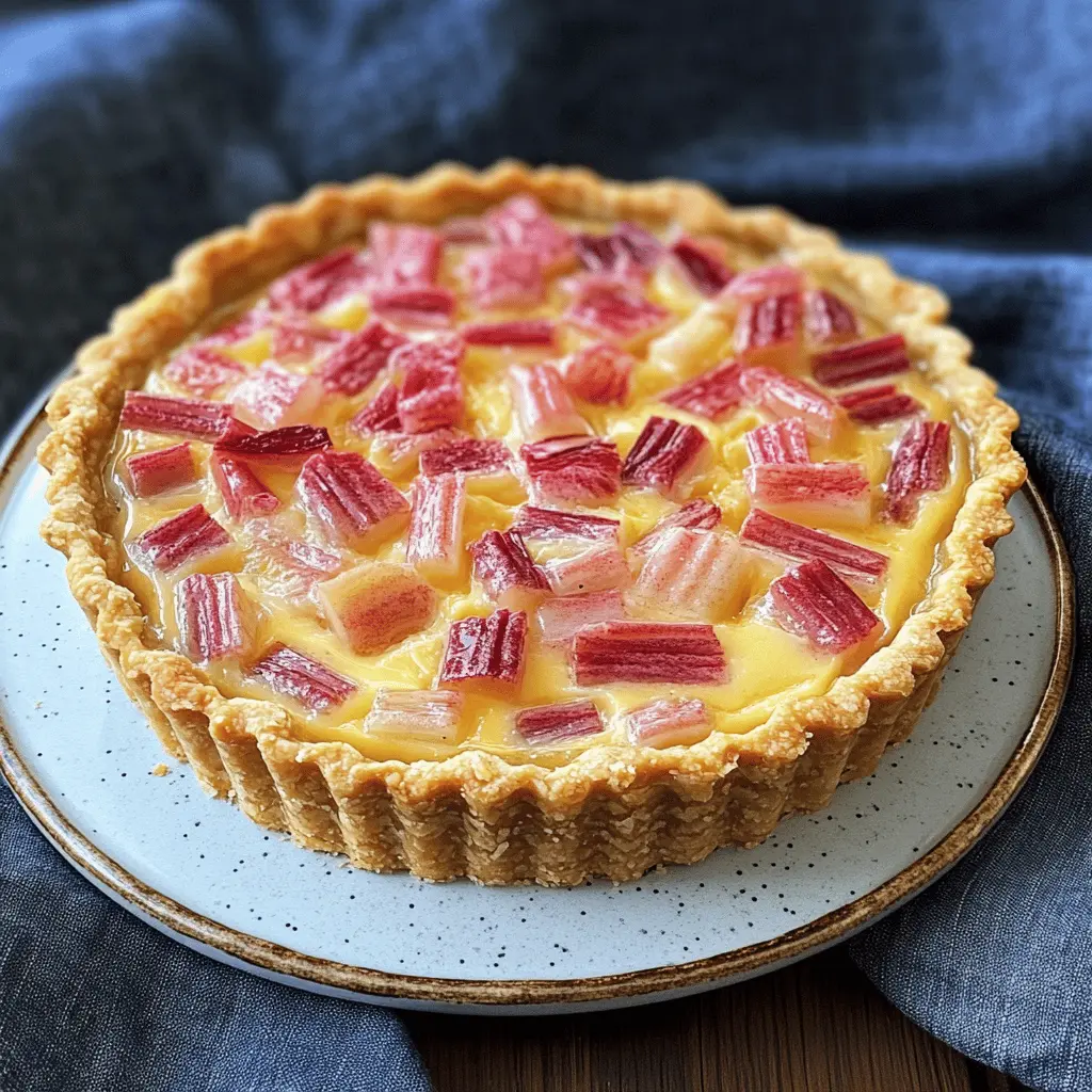 This Rhubarb Custard Tart is a delightful blend of tangy rhubarb and creamy custard that will make your taste buds happy! Perfect for a spring gathering or a cozy dessert at home, this recipe showcases the unique flavor of rhubarb paired with a flaky crust. Save this tart recipe for your next special occasion or just to treat yourself after a long day!