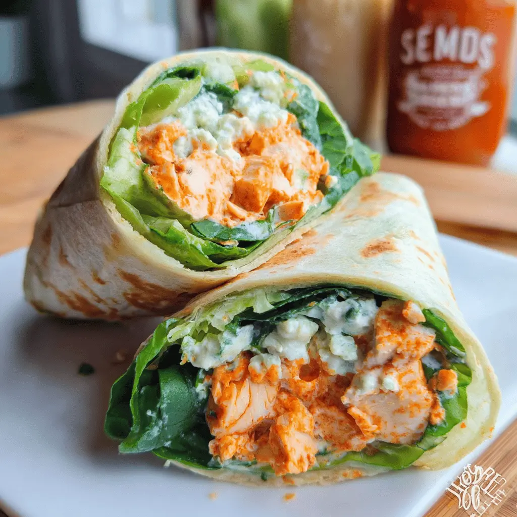 Easy Buffalo Chicken Caesar Wraps Recipe