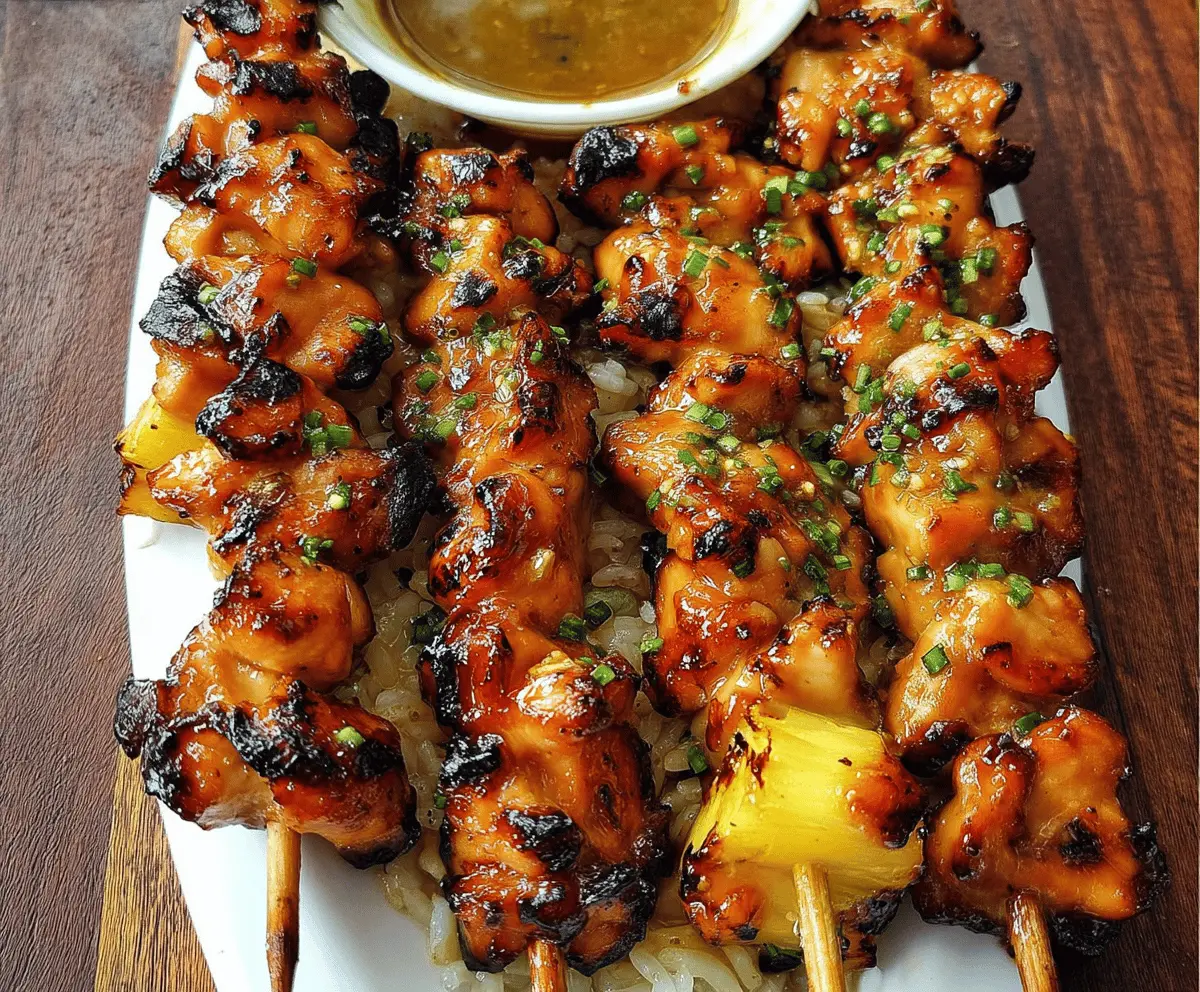 Easy Teriyaki Chicken Skewers with Homemade Marinade
