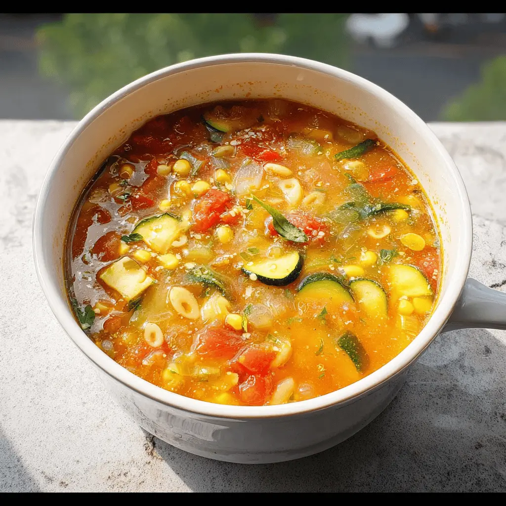 Easy Summer Minestrone Soup Recipe