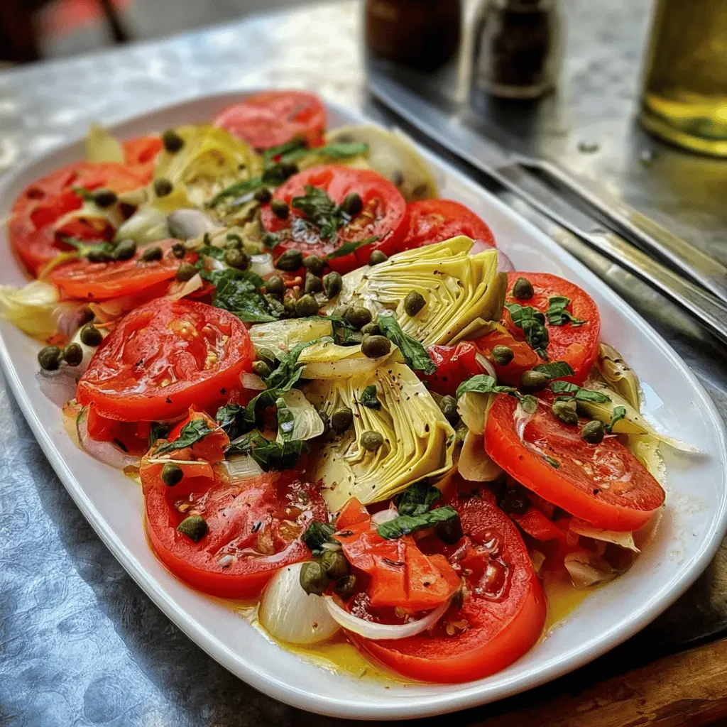 Easy Tomato and Artichoke Salad with Capers