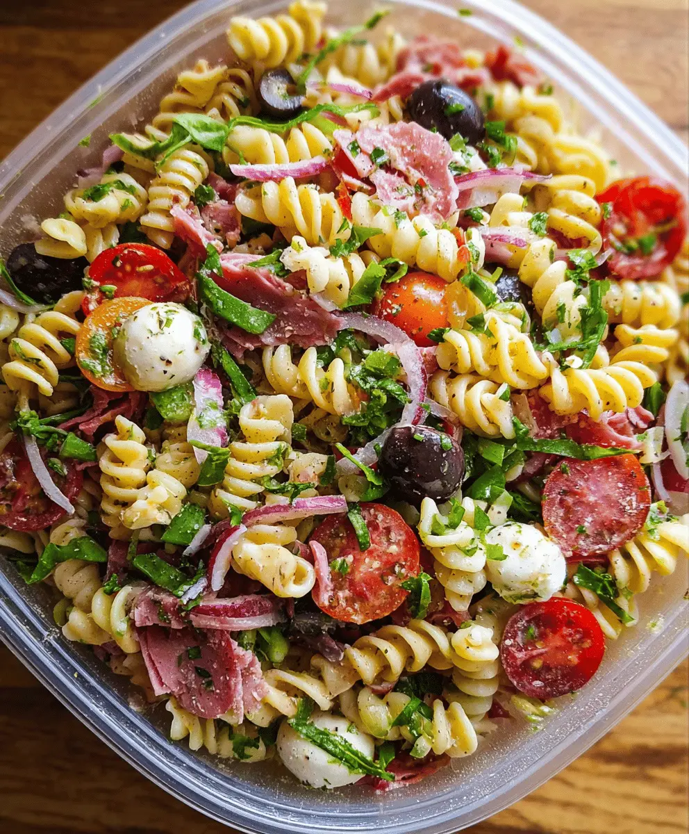 Easy Italian Pasta Salad Recipe for Summer