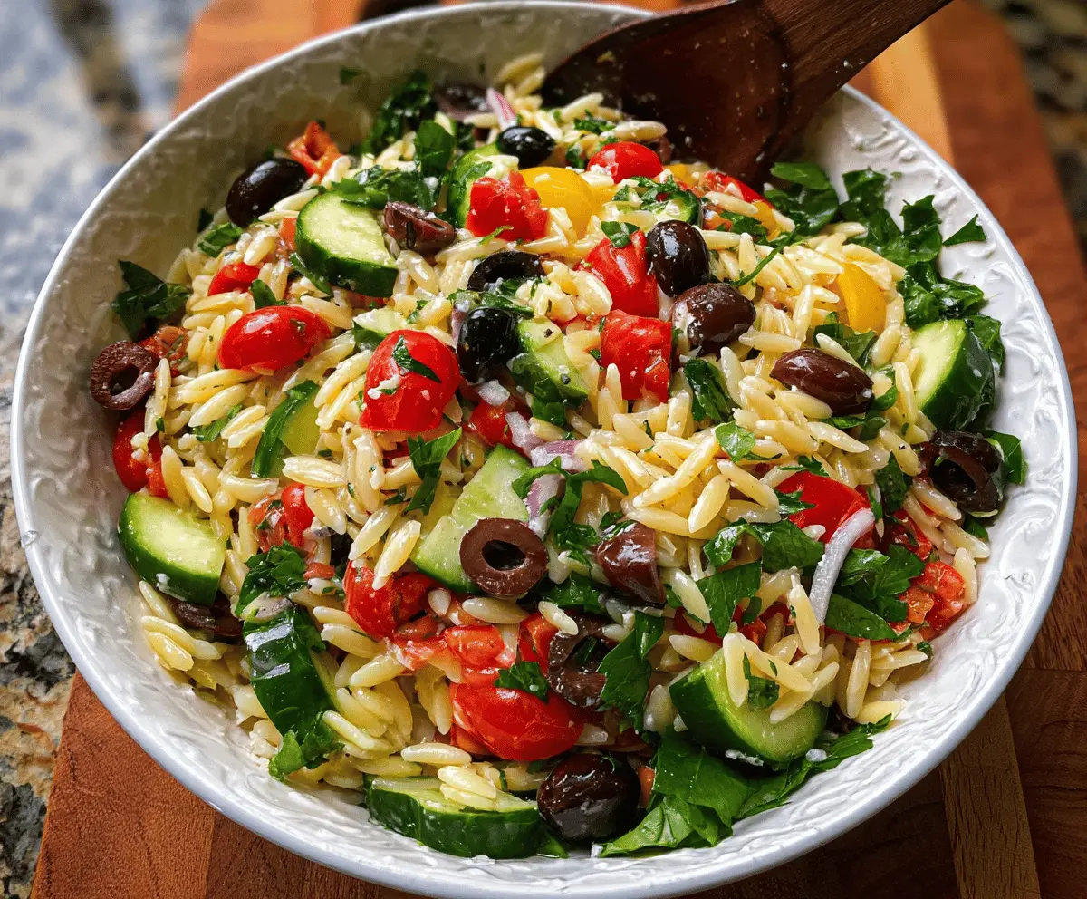 Easy Mediterranean Orzo Salad Recipe