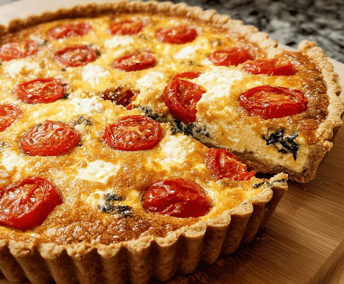 Easy Cheesy Tomato Quiche Recipe