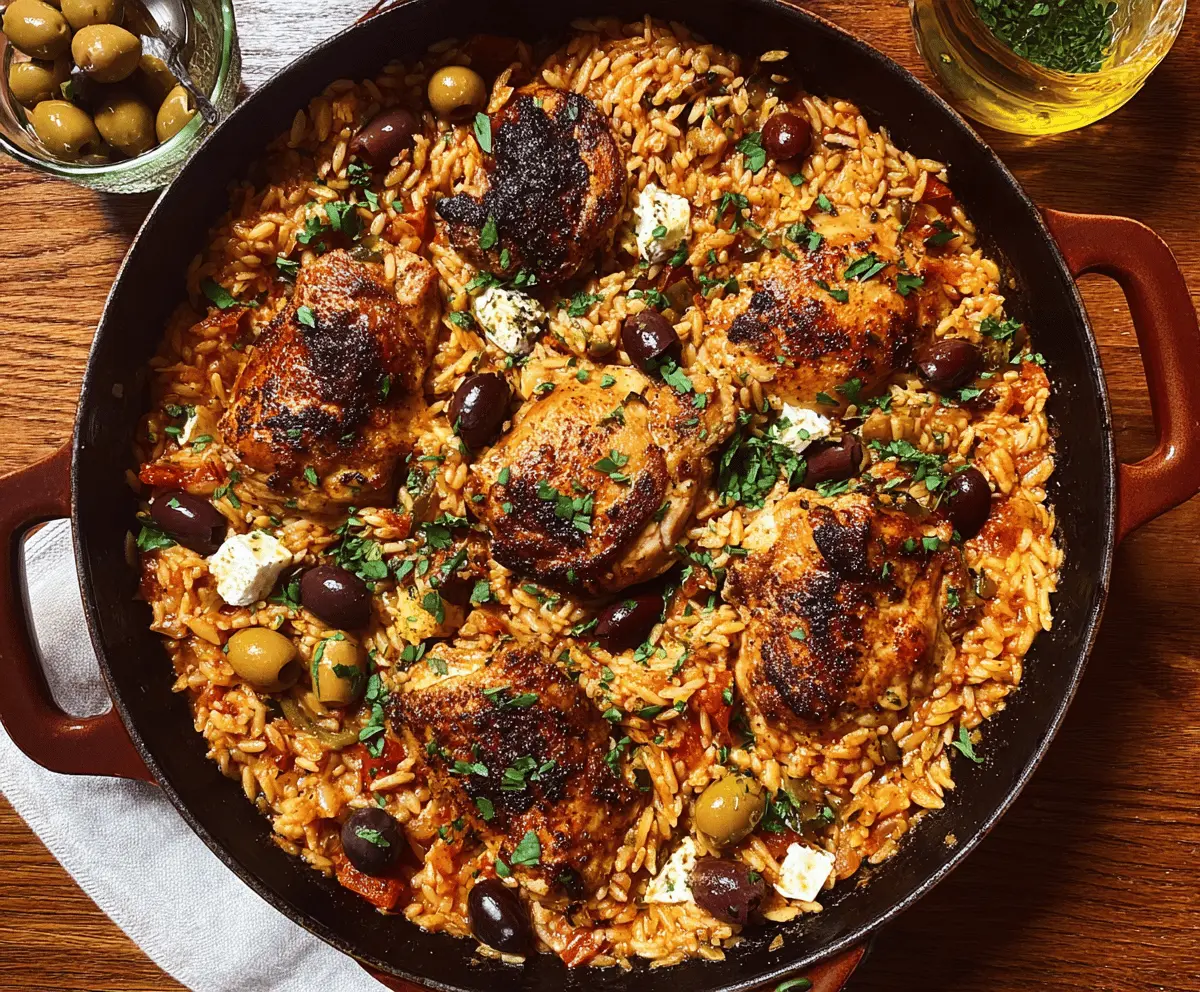 Easy One-Pot Mediterranean Chicken Orzo