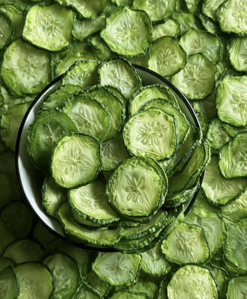 Easy Oven Baked Cucumber Chips Recipe