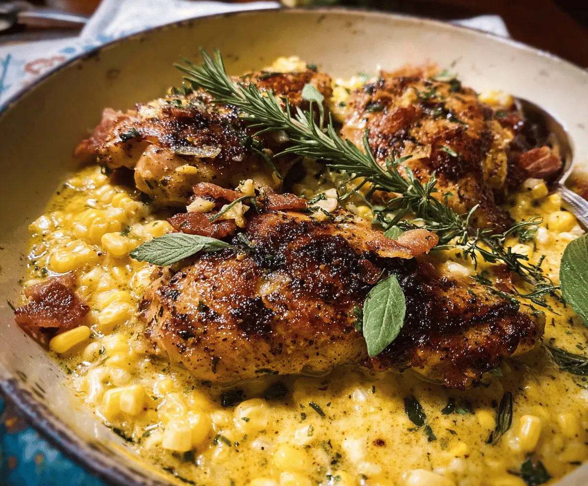 Easy Garlic Butter Creamed Corn Chicken Recipe
