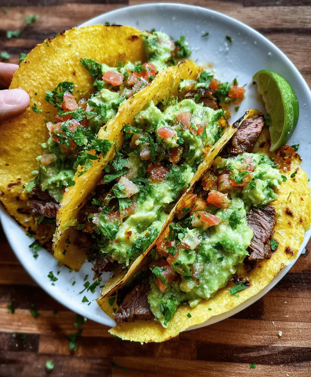 Easy Grilled Steak Tacos with Fresh Avocado Salsa