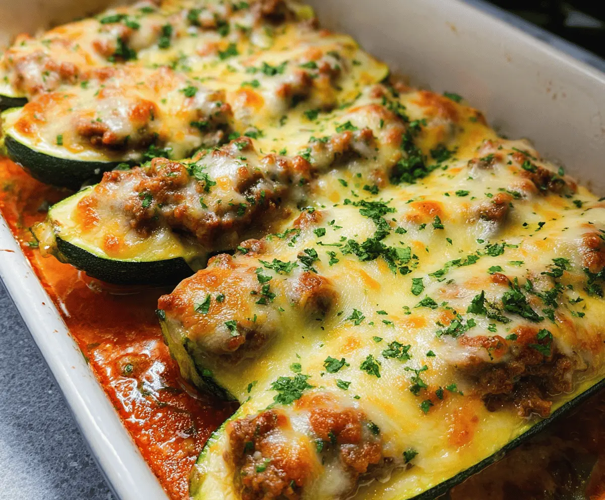 Easy Beef Stuffed Zucchini Boats Recipe