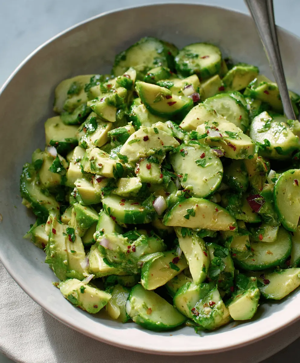 Easy Cucumber Avocado Salad Recipe
