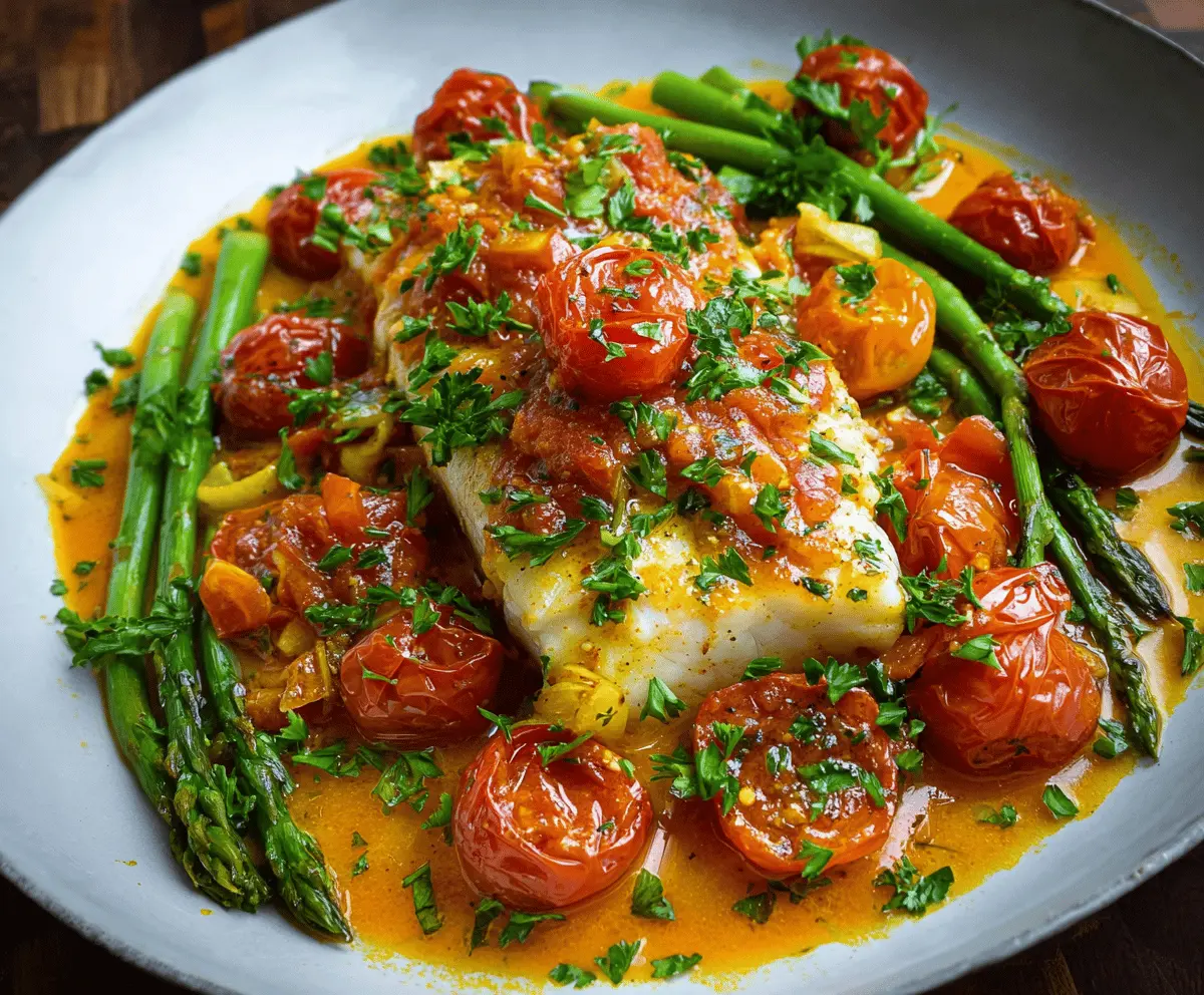 Easy Cod in Tangy Tomato Lemon Butter Sauce