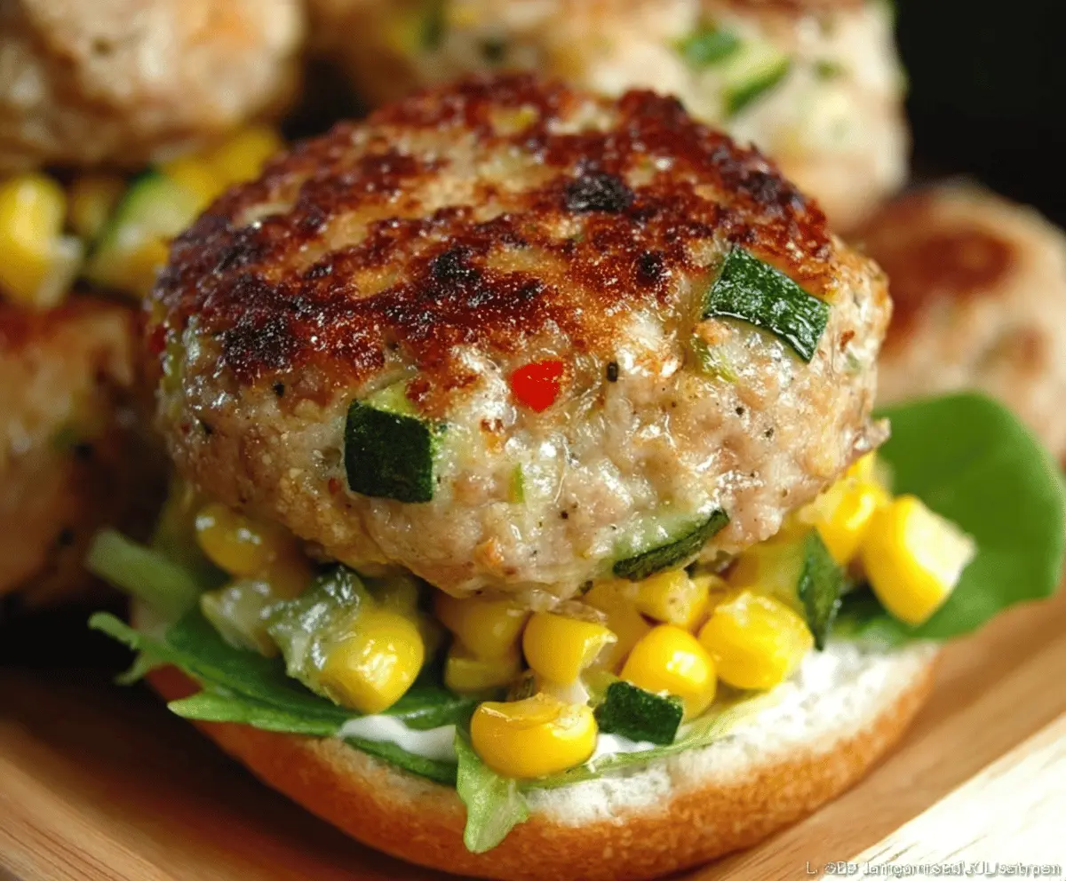Easy Chicken Zucchini Corn Burgers Recipe