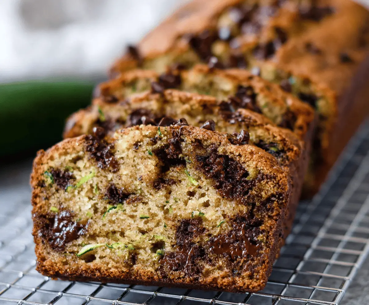 Easy Chocolate Chip Zucchini Bread Recipe