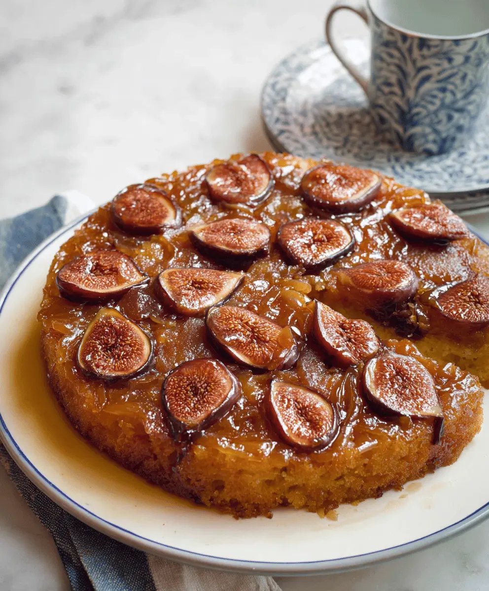 Easy Fig and Ginger Upside Down Cake Recipe