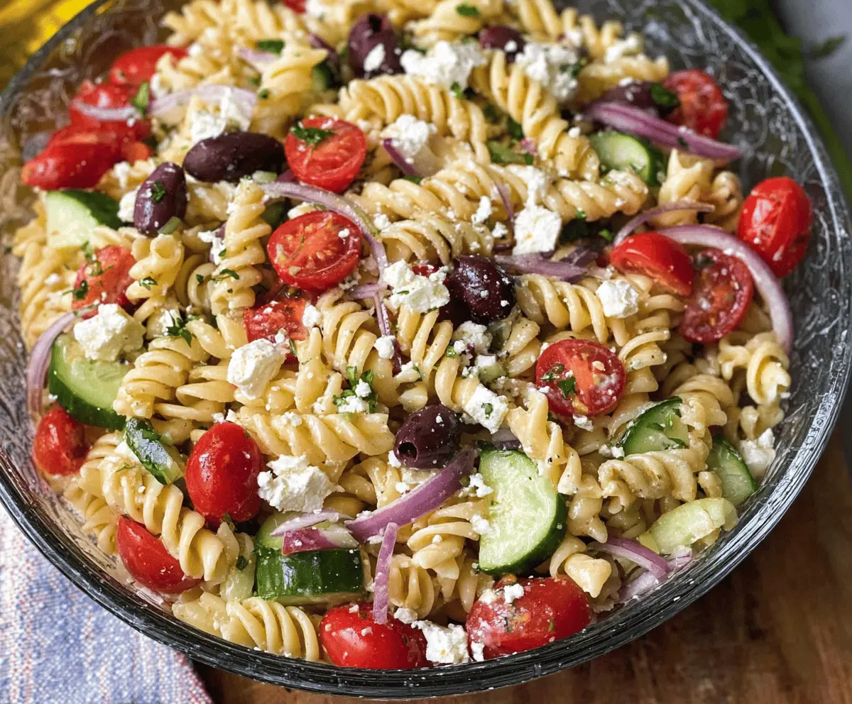 Easy Greek Pasta Salad Recipe for Quick Meals