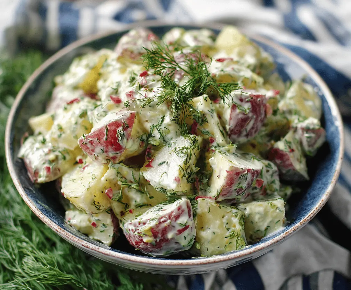 Creamy Dill Potato Salad with Tangy Mustard Dressing