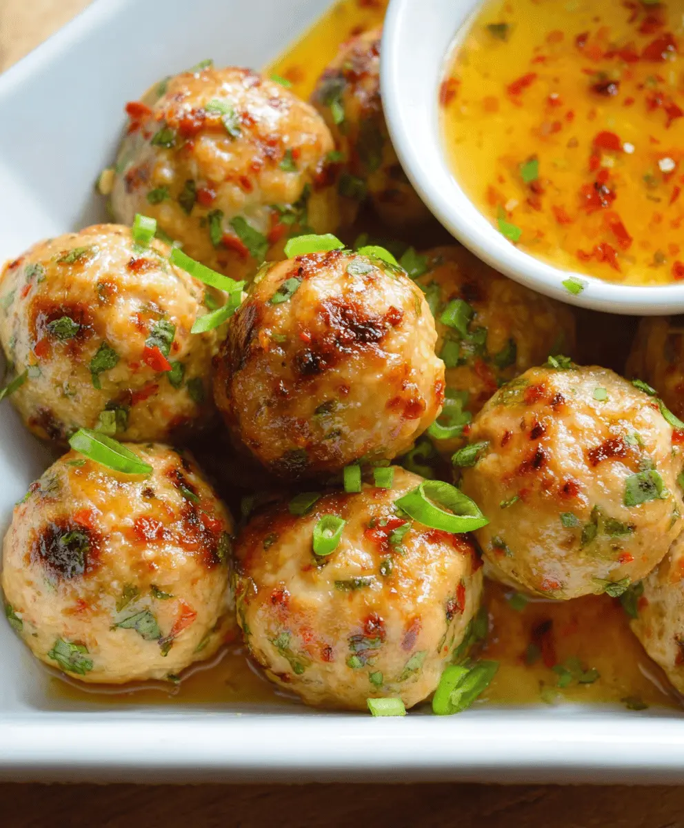 Easy Thai Baked Chicken Meatballs Recipe