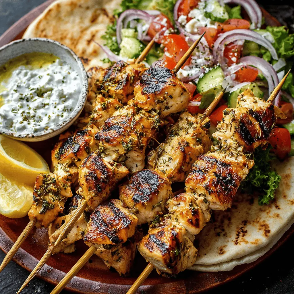 Easy Authentic Greek Chicken Souvlaki Recipe