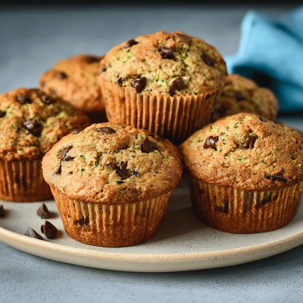Moist Zucchini Chocolate Chip Muffins Recipe
