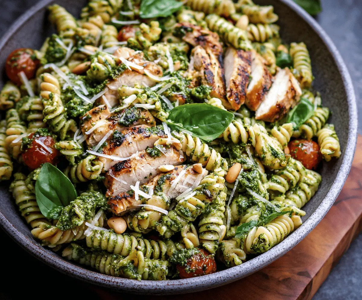 Easy Pesto Pasta with Juicy Grilled Chicken