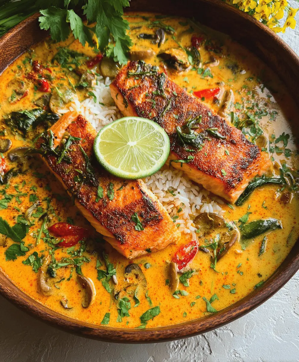 Creamy Coconut Salmon Curry Recipe That’s Easy and Delicious