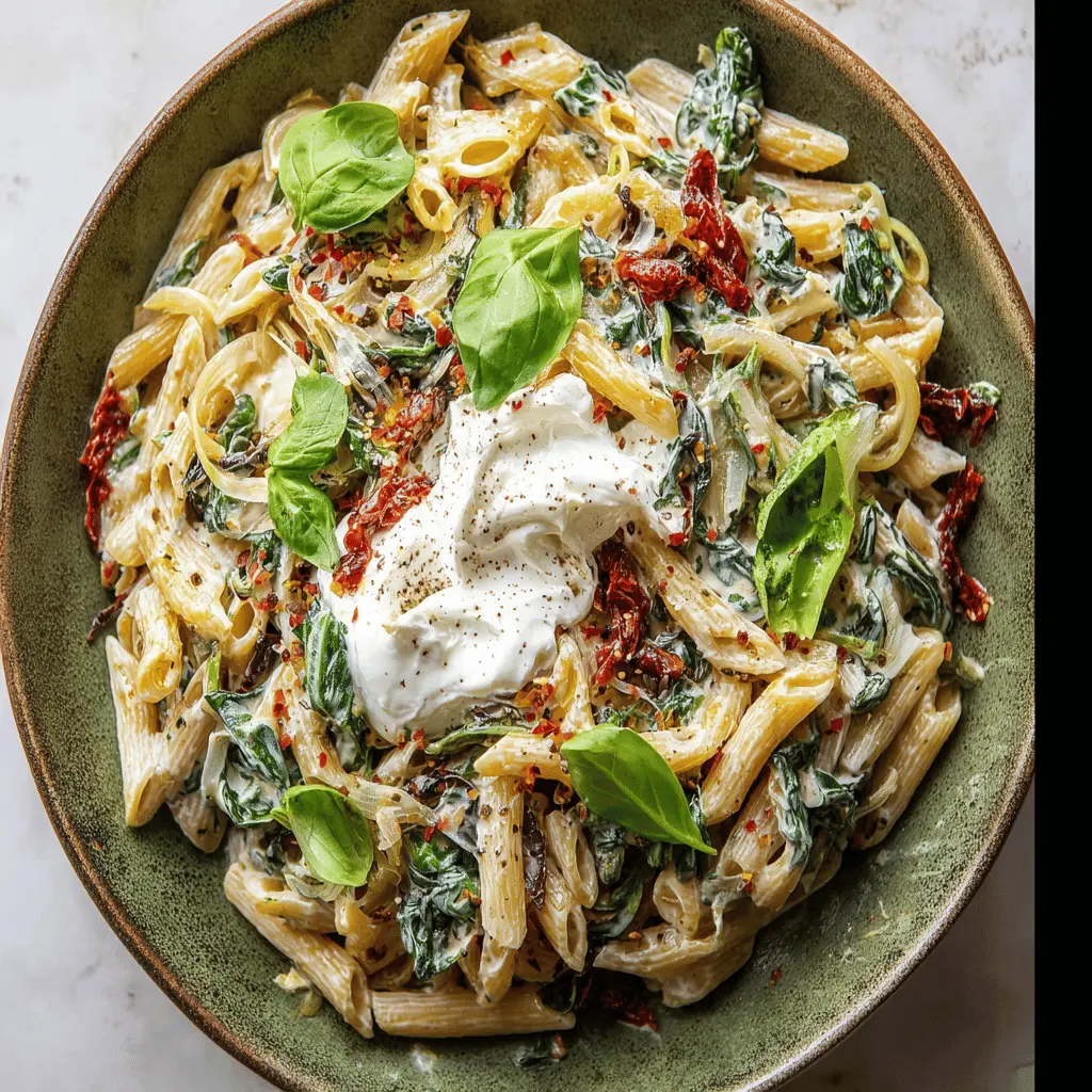Creamy Burrata and Spinach Pasta Recipe
