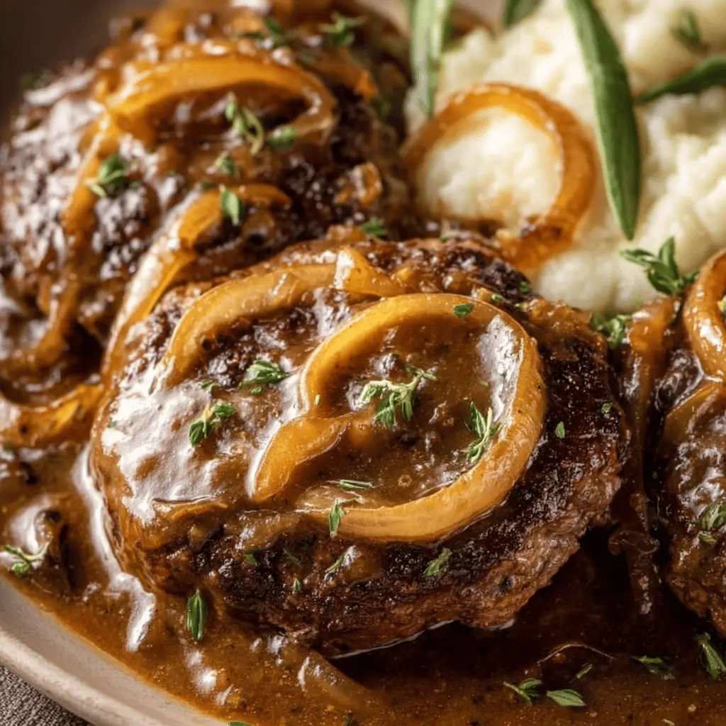 Easy Salisbury Steak With Savory Onion Gravy