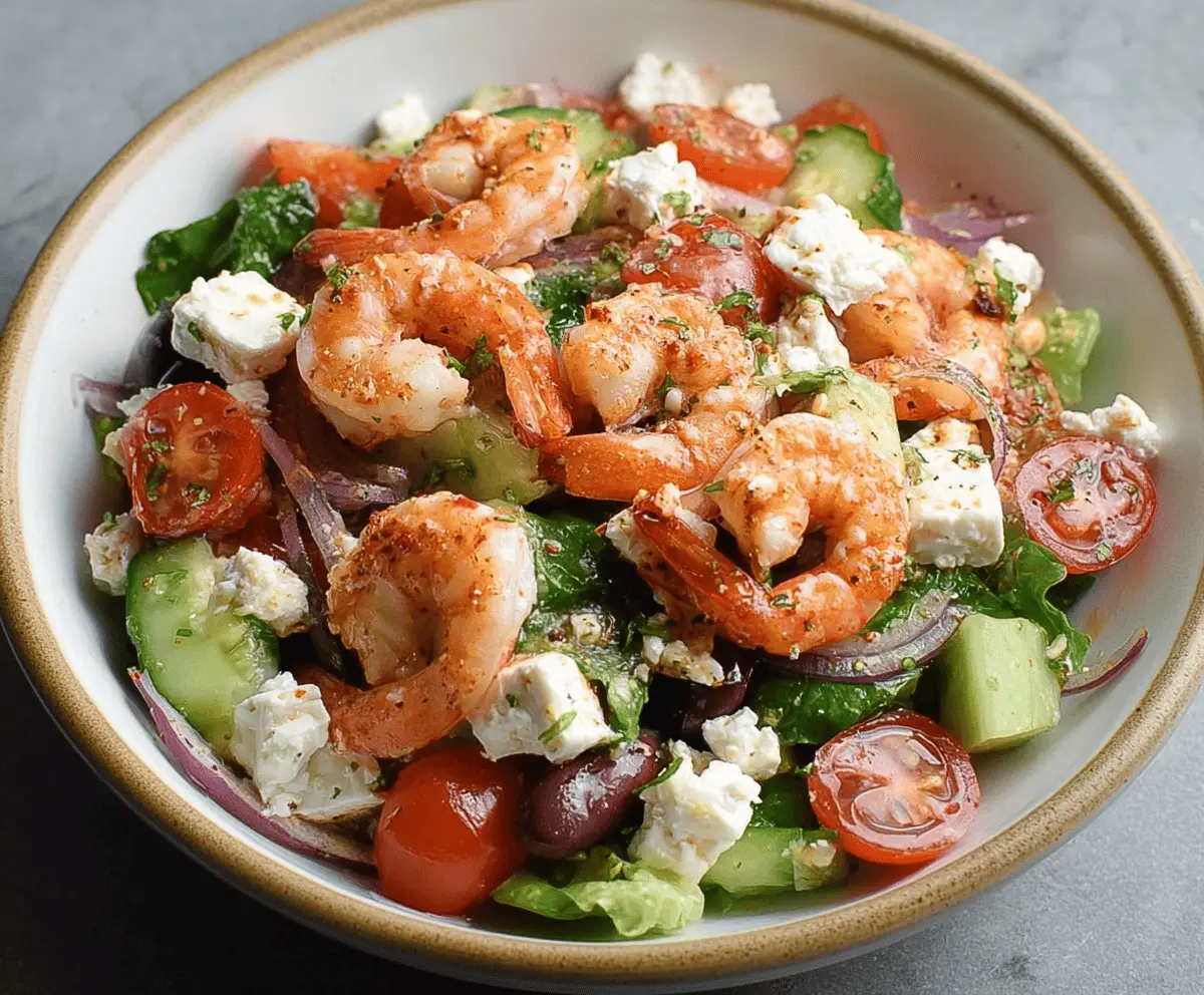 Fresh Greek Style Shrimp Salad Recipe