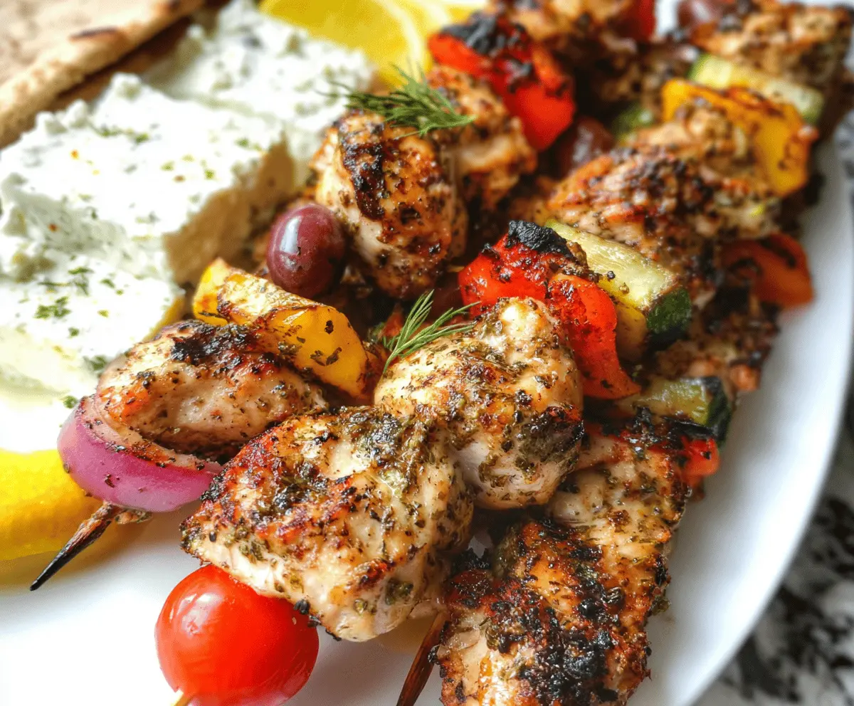 Easy Greek Chicken Kabobs Recipe