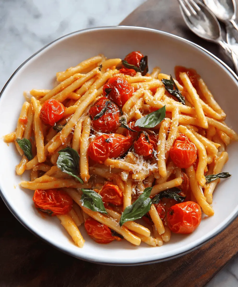 Easy Pasta With Sweet Blistered Cherry Tomato Sauce