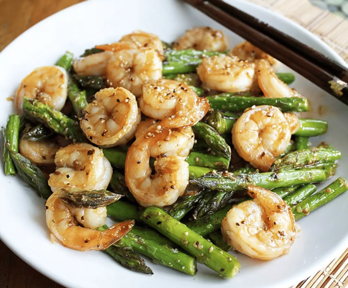 Easy Healthy Shrimp and Asparagus Stir Fry Recipe