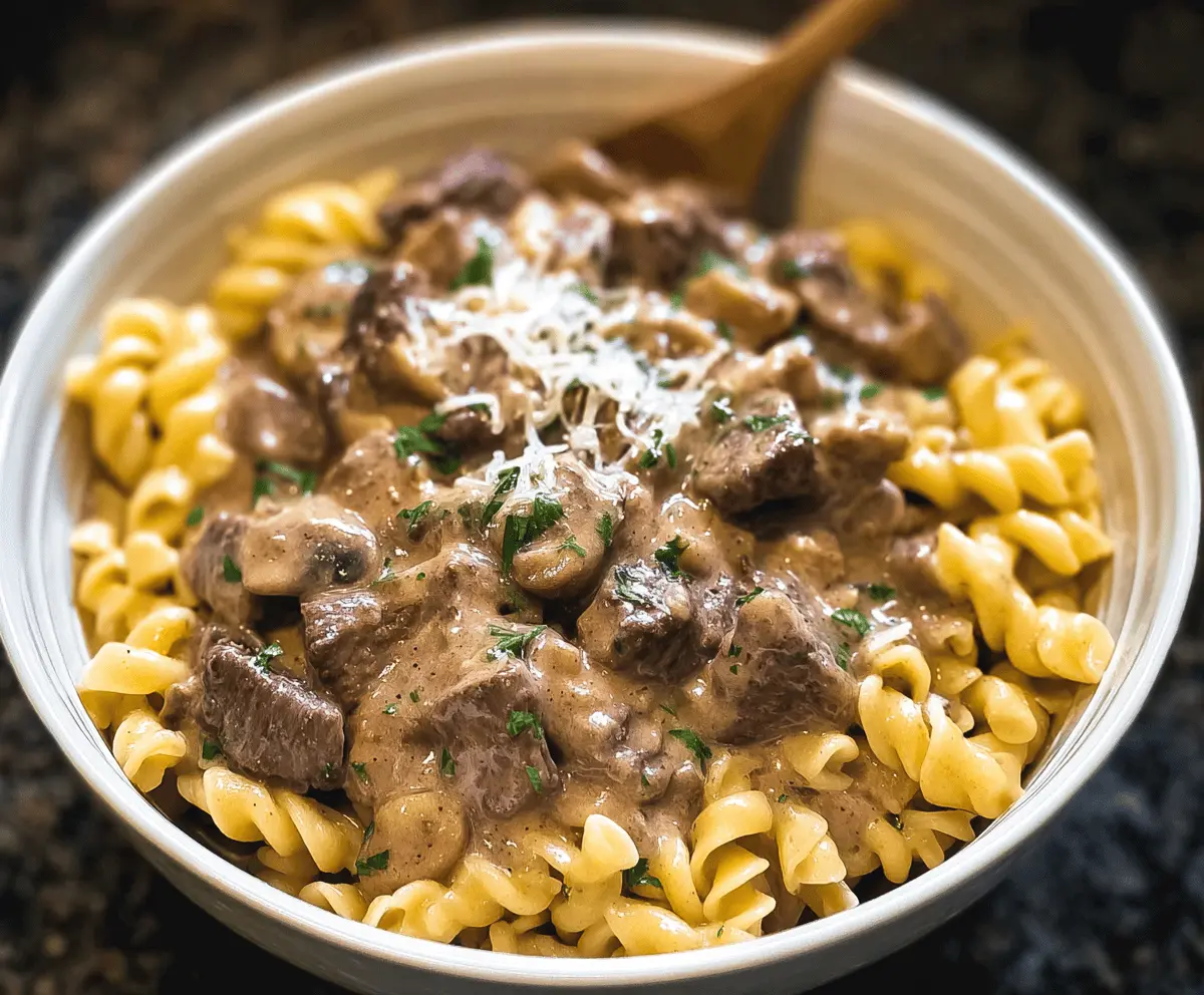 Easy Crockpot Beef Stroganoff Recipe