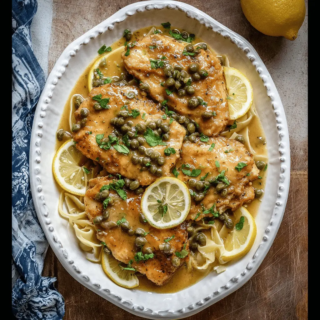 Easy Crock Pot Lemony Chicken Piccata Recipe