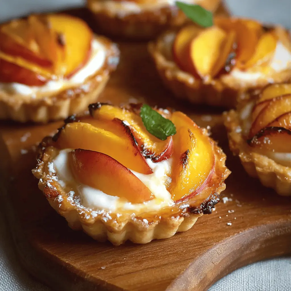 Mini Peach and Cream Cheese Tart Recipe