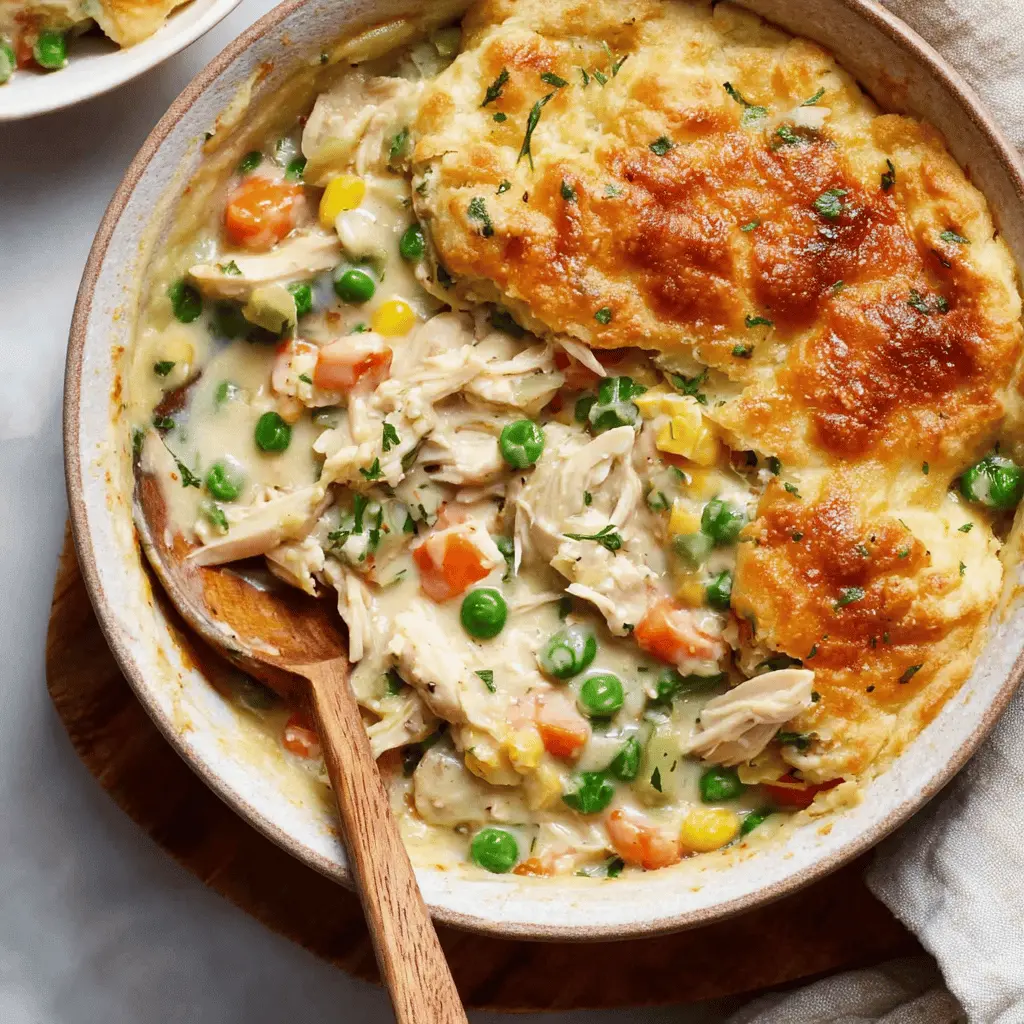 Easy Crustless Chicken Pot Pie Recipe