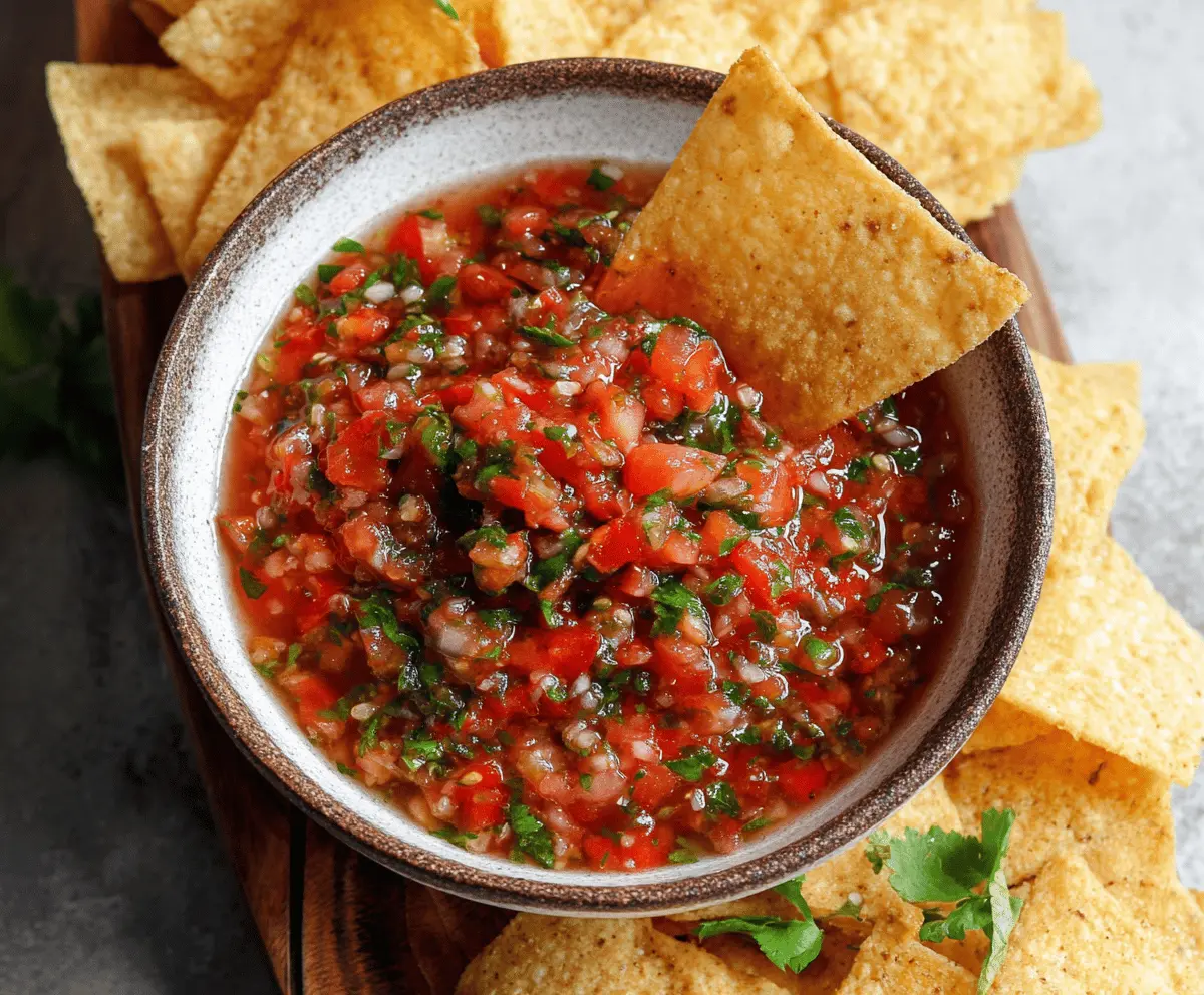 Fresh Homemade Tomato Salsa Recipe
