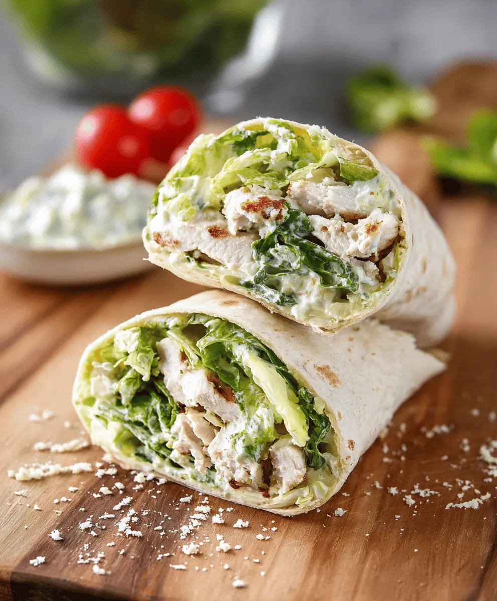 Easy Chicken Caesar Salad Wrap Recipe