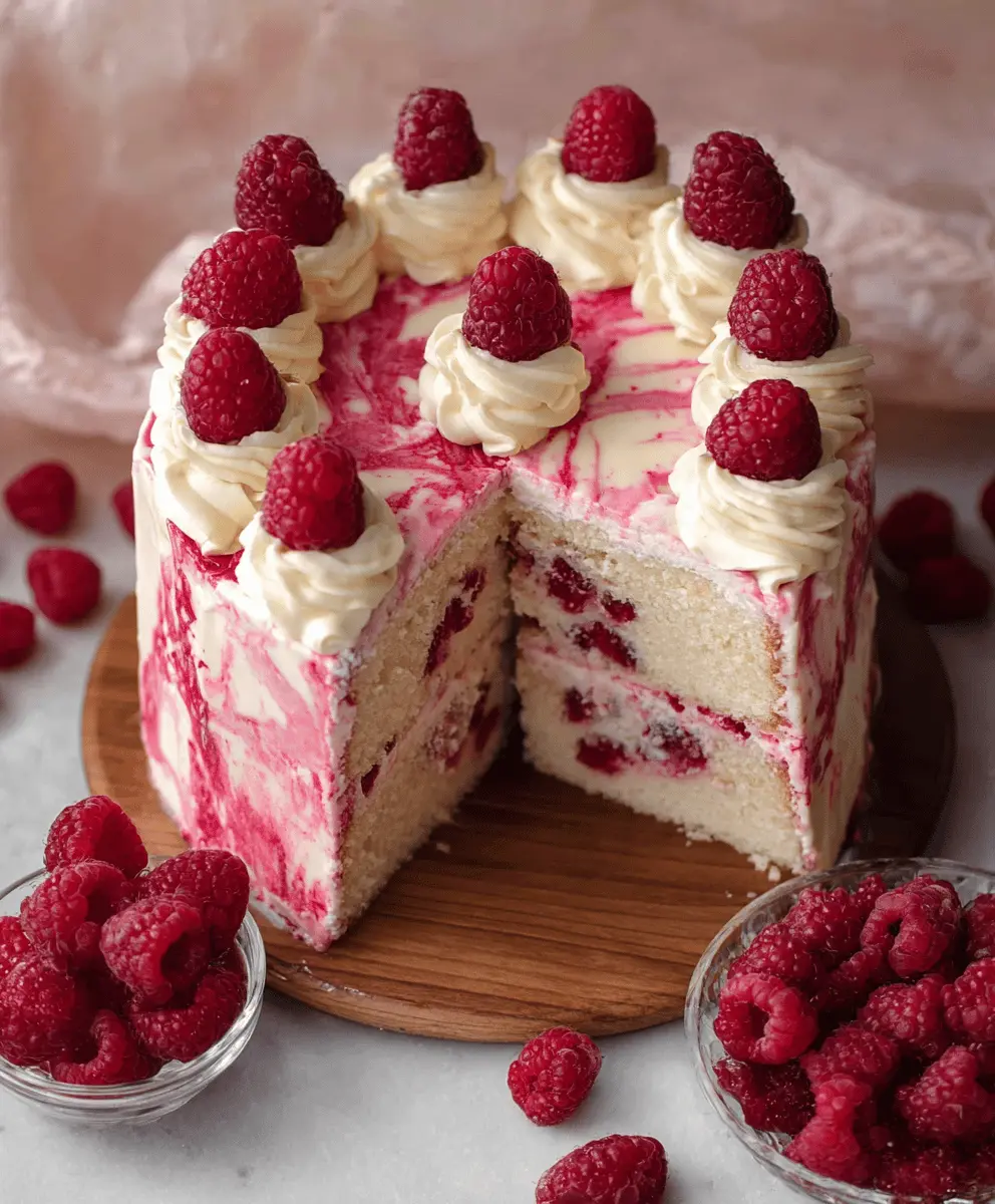 Easy White Chocolate Raspberry Cake Recipe