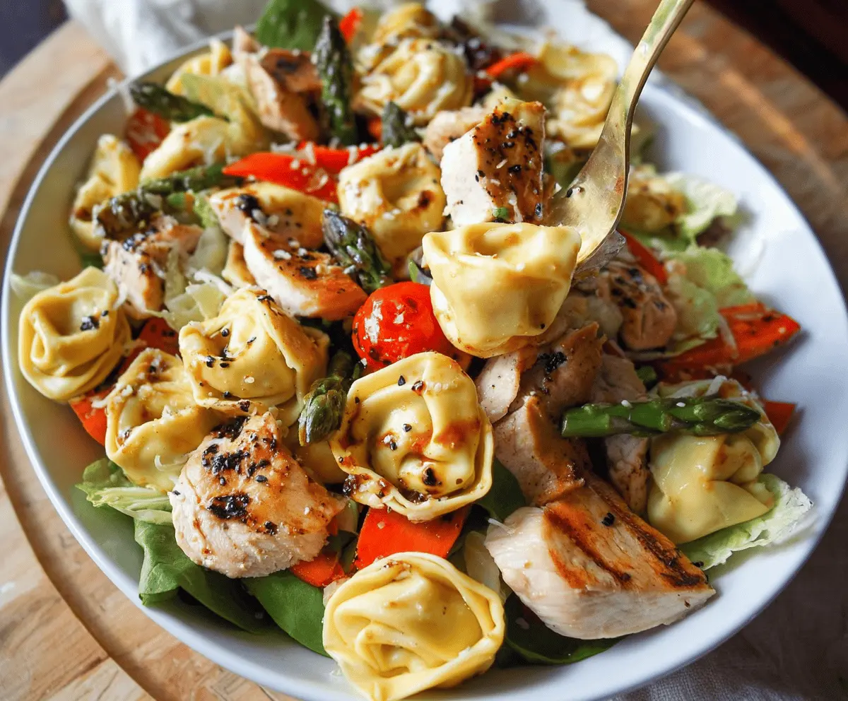 Warm Balsamic Chicken Tortellini Salad Recipe