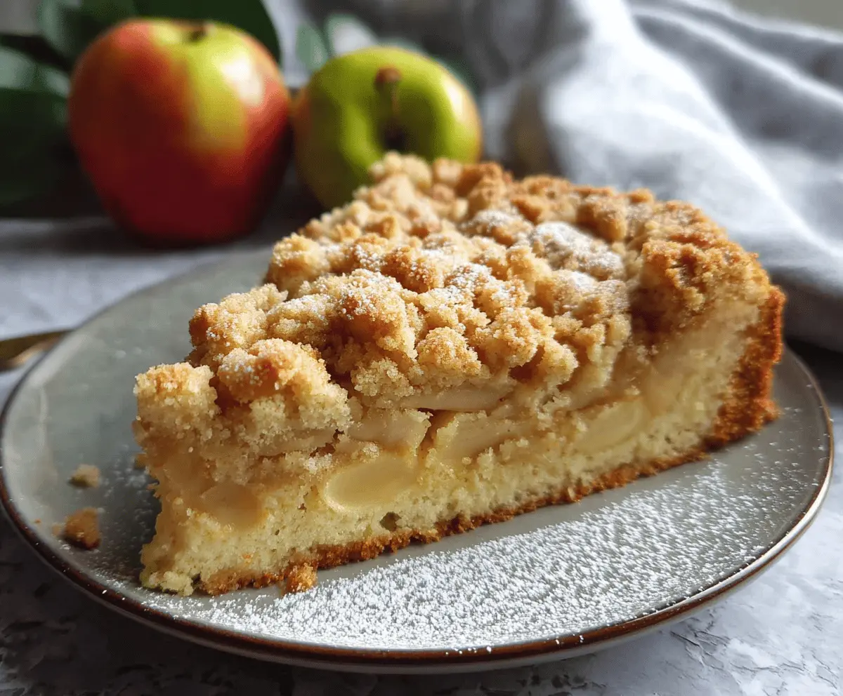 Easy German Apple Crumb Cake Recipe