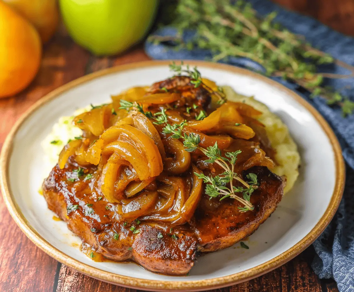 Easy Crockpot Apple Pork Chops Recipe for Fall