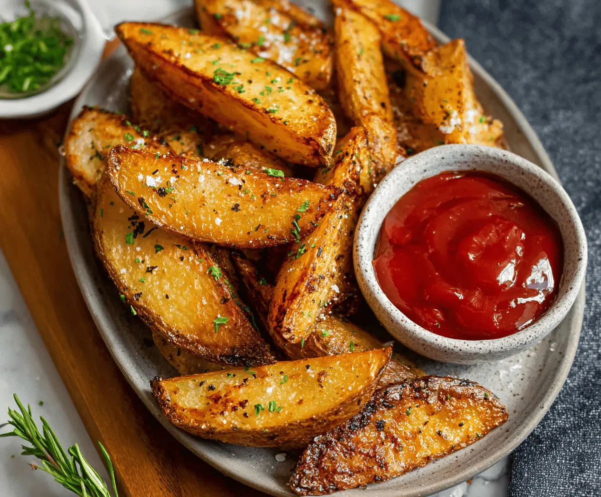 Crispy Air Fryer Potato Wedges Ready in 20 Minutes