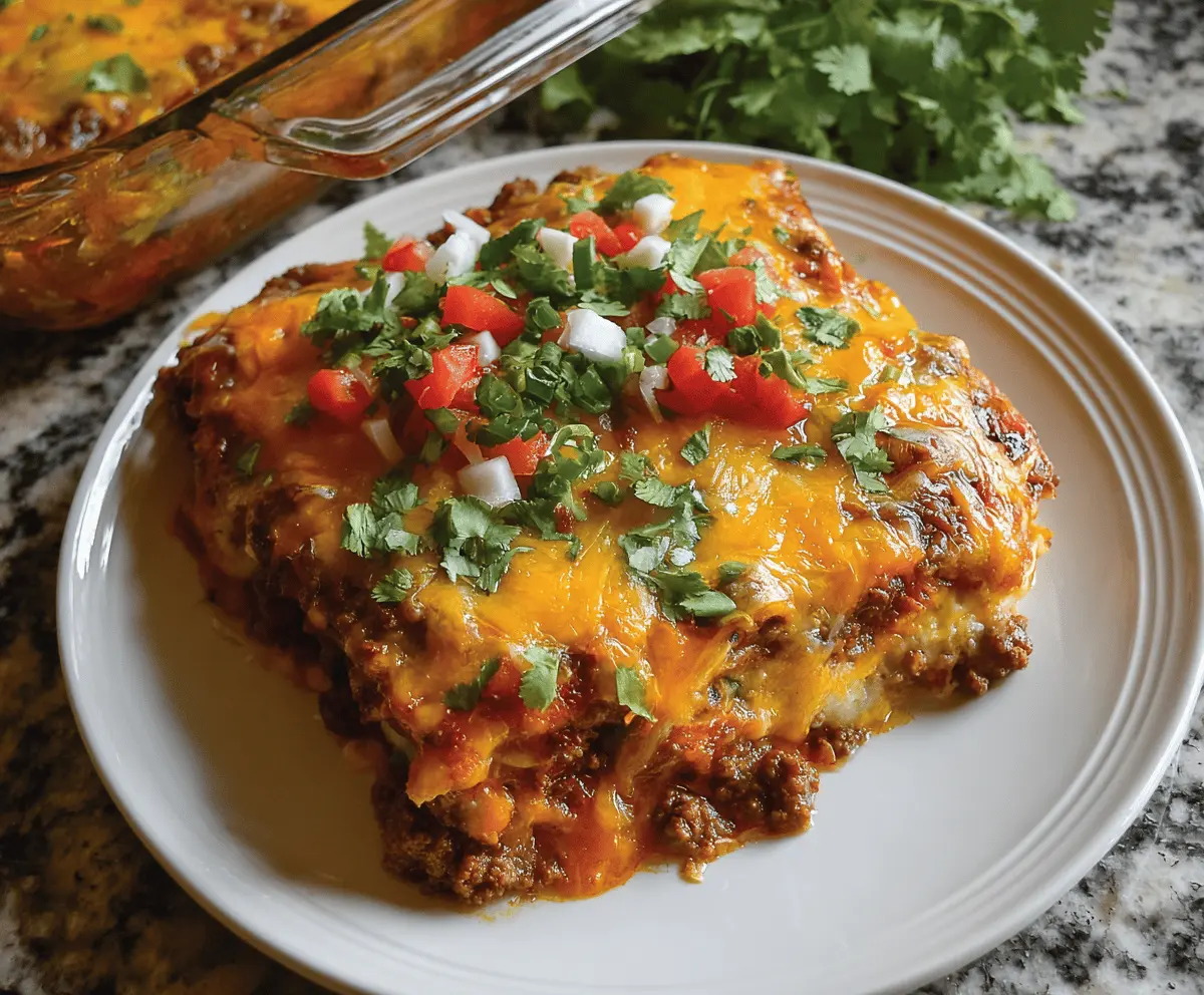 Amazing Beef Enchilada Casserole