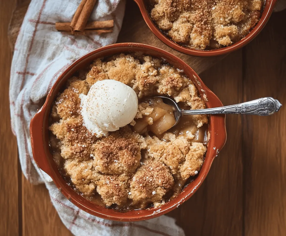 Autumn Spice Pear Cobbler Perfect For Fall